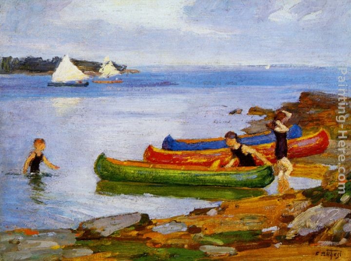 Edward Potthast Canoeing
